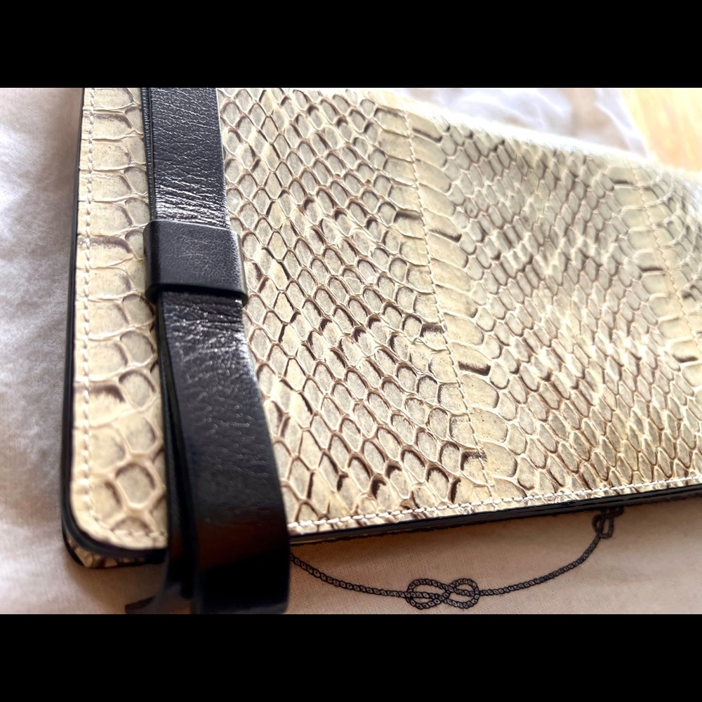 Miu Miu snake embossed leather clutch